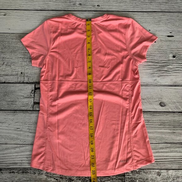 Nike Running Dri-Fit Short Sleeve Crewneck Pink Top Shirt - Picture 9 of 9
